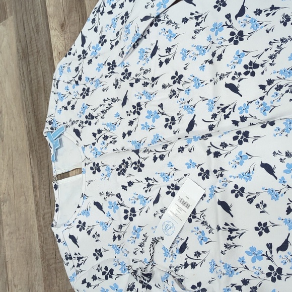 Draper James printed denim popover size 4 - Picture 2 of 5